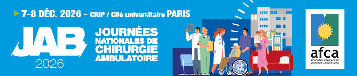 JAB 2026 — Journées Nationales de Chirurgie Ambulatoire, 7-8 décembre 2026 à Paris